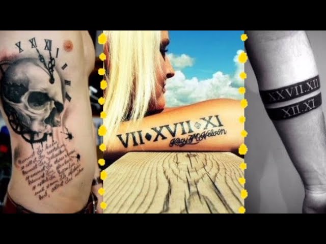 tatuajes de fecha de nacimiento en números romanos