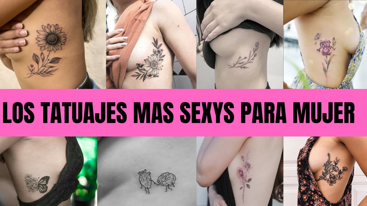tatuajes de flores en la costilla para mujeres
