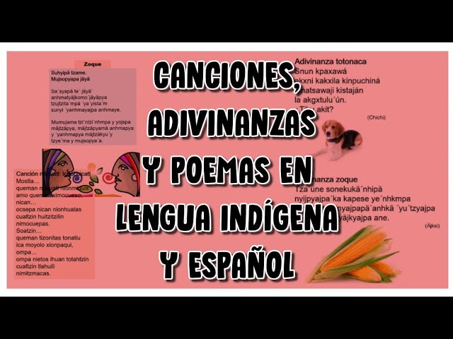 adivinanza en lengua indigena traducido al español corto