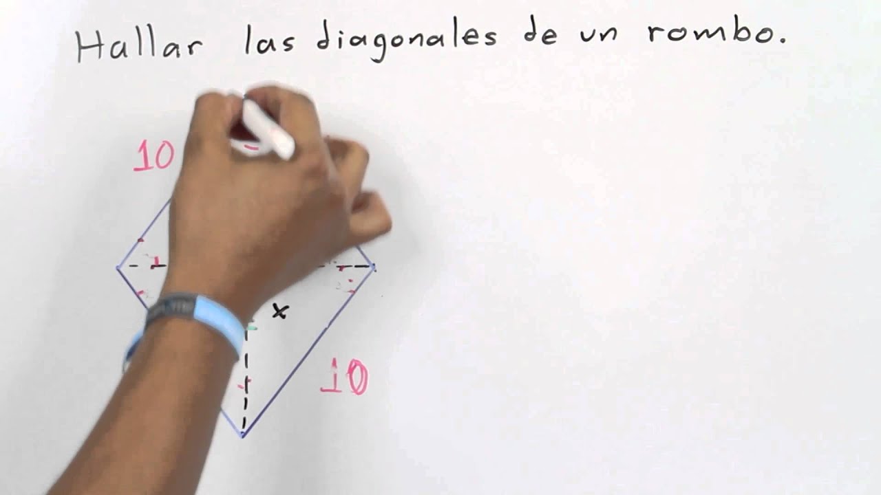cual es la diagonal mayor de un rombo