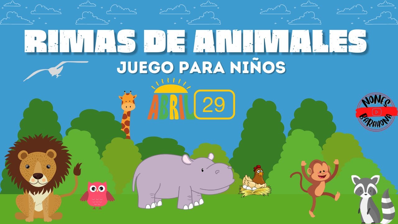 rimas cortas de animales para niños de kinder