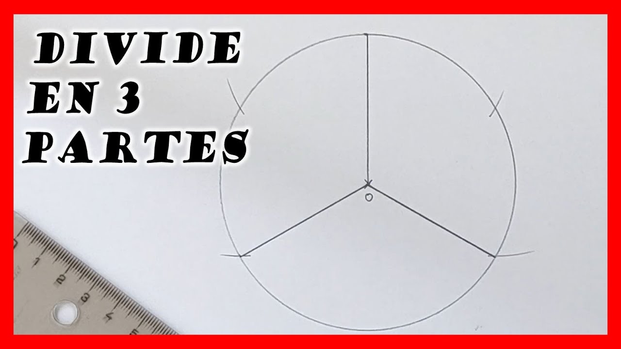 como dividir un círculo en 3 partes iguales