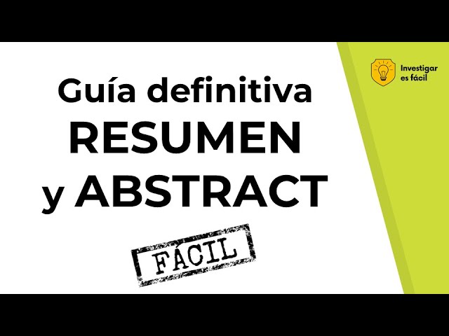 como se hace un resumen de un articulo cientifico ejemplos